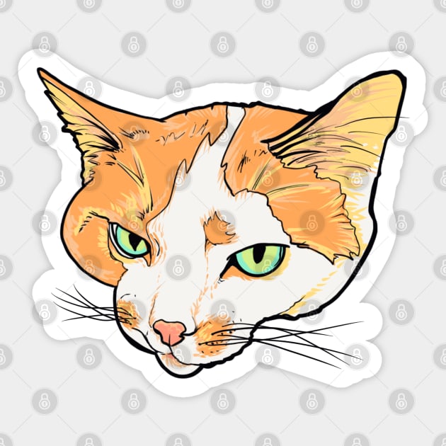 Punkin the kitty Sticker by Hermitage-Arts